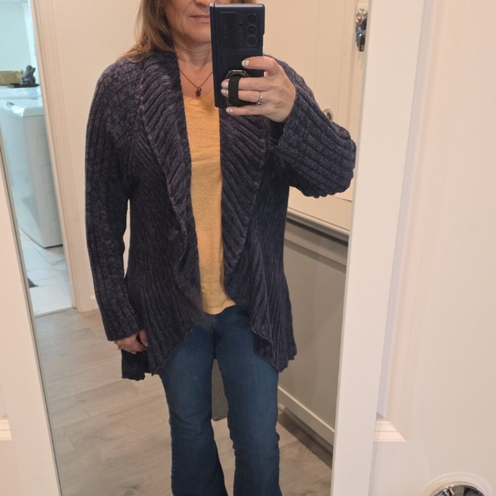 Soft black & blue sweater - Size 1X